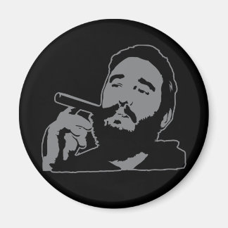 Fidel Castro mit Cigar Portrait Magnet