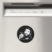 Fidel Castro mit Cigar Portrait Magnet (In Situ (Geschirrspüler))