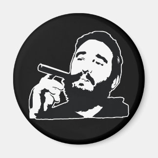 Fidel Castro mit Cigar Portrait Magnet