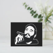 Fidel Castro mit Cigar Portrait Postkarte (Stehend Vorderseite)