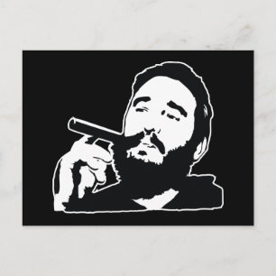 Fidel Castro mit Cigar Portrait Postkarte