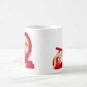 Fidel Castro mit der Zigarren-Porträt-Tasse Kaffeetasse (Mittel)