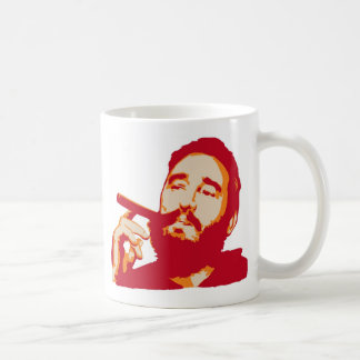 Fidel Castro mit der Zigarren-Porträt-Tasse Kaffeetasse