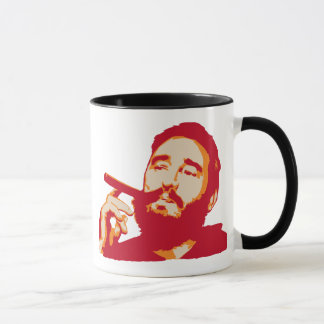 Fidel Castro mit der Zigarren-Porträt-Tasse Tasse