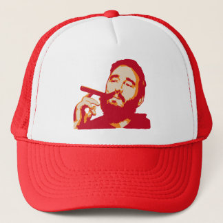 Fidel Castro mit Zigarren-Porträt-Hut Truckerkappe