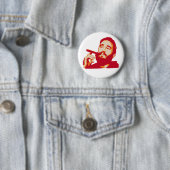 Fidel Castro mit Zigarren-Porträt-Knopf Button (Beispiel)