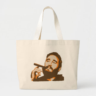 Fidel Castro mit Zigarren-Porträt-Taschen-Tasche Jumbo Stoffbeutel
