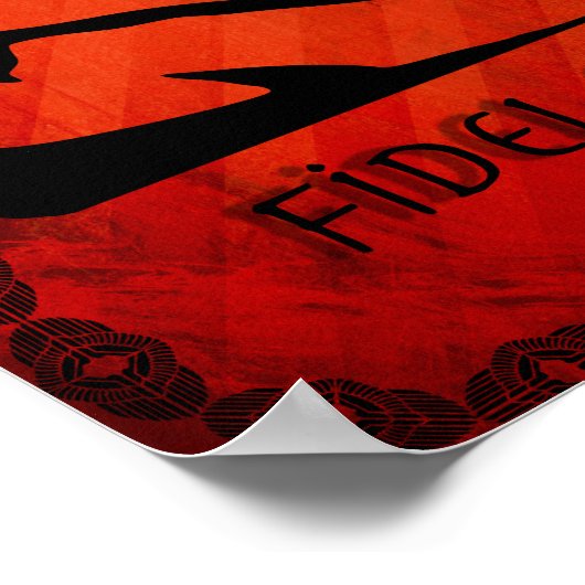 Fidel Castro Poster (Ecke)