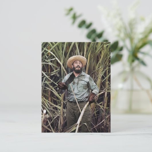 Fidel Castro Postkarte (Stehend Vorderseite)