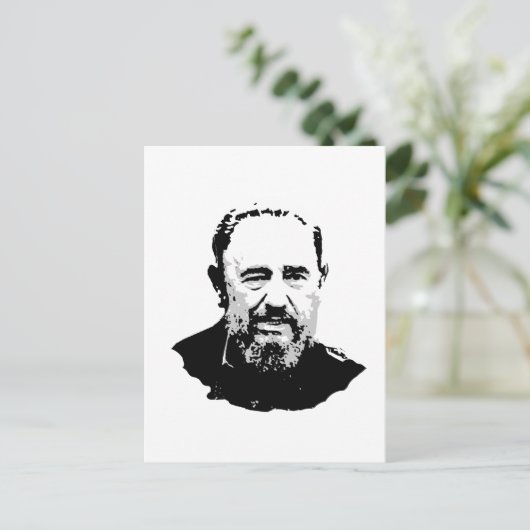 Fidel Castro Postkarte (Stehend Vorderseite)