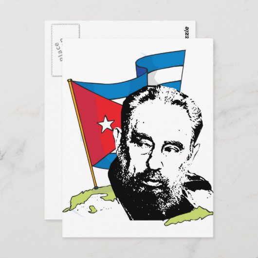 Fidel Castro Postkarte (Vorne/Hinten)
