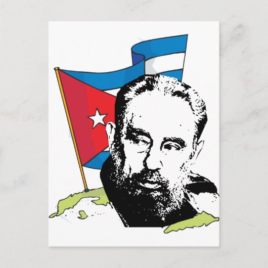 Fidel Castro Postkarte (Vorderseite)