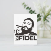 Fidel Castro Postkarte (Stehend Vorderseite)