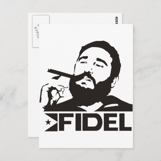 Fidel Castro Postkarte (Vorne/Hinten)