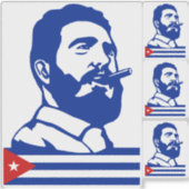 Fidel Castro, Presidenz, Revolution, Kuba, Havanna Aufkleber (Vorderseite)