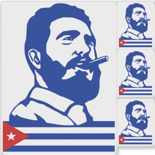 Fidel Castro, Presidenz, Revolution, Kuba, Havanna Aufkleber (Vorderseite)