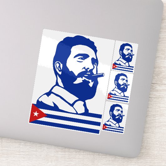 Fidel Castro, Presidenz, Revolution, Kuba, Havanna Aufkleber (Detail)