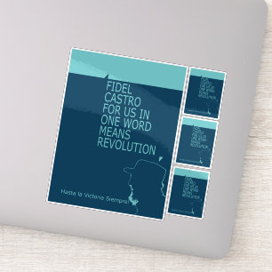 Fidel Castro, Presidenz, Revolution, Kuba, Havanna Aufkleber