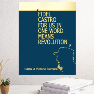 Fidel Castro, Presidenz, Revolution, Kuba, Havanna Foliendrucke