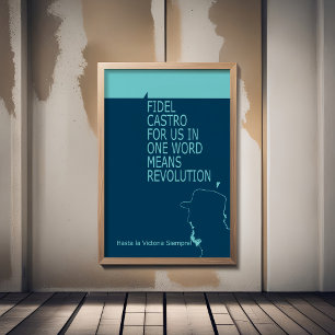 Fidel Castro, Presidenz, Revolution, Kuba, Havanna Poster