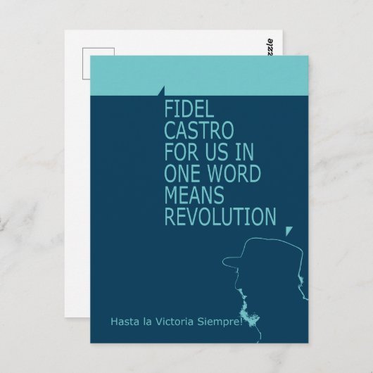 Fidel Castro, Presidenz, Revolution, Kuba, Havanna Postkarte (Vorne/Hinten)