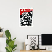 Fidel Castro Propaganda zur kubanischen Revolution Poster (Heimbüro)