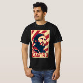 " Fidel Castro Retro Propaganda" T-Shirt (Vorne ganz)