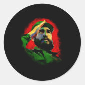 Fidel Castro Runder Aufkleber (Vorderseite)