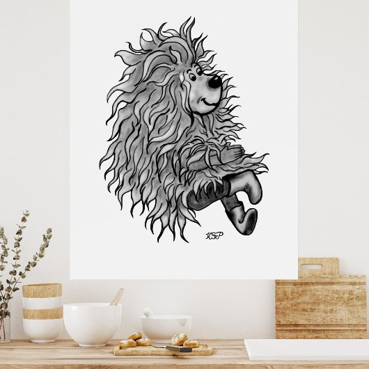 Fidel der kleine Wald Goblin Poster (Küche)