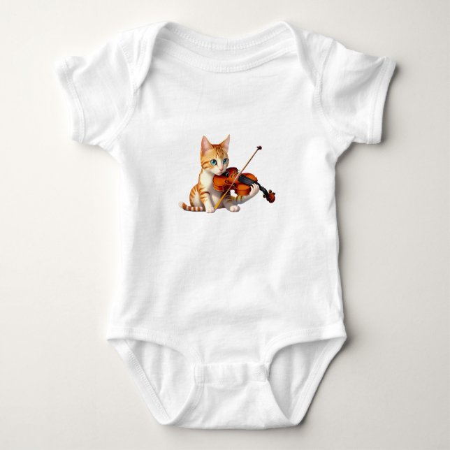 Fidel Kitty Baby Strampler (Vorderseite)