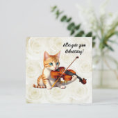 Fidel Kitty Einladung (Stehend Vorderseite)