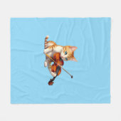Fidel Kitty Fleecedecke (Vorderseite (Horizontal))