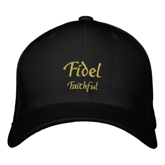 Fidel Name Cap / Hat Bestickte Kappe (Vorderseite)