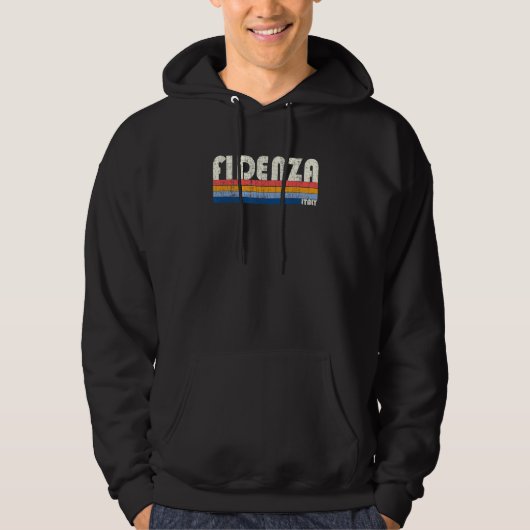 Fidenza Italy Retro 70s 80s Style Hoodie (Vorderseite)