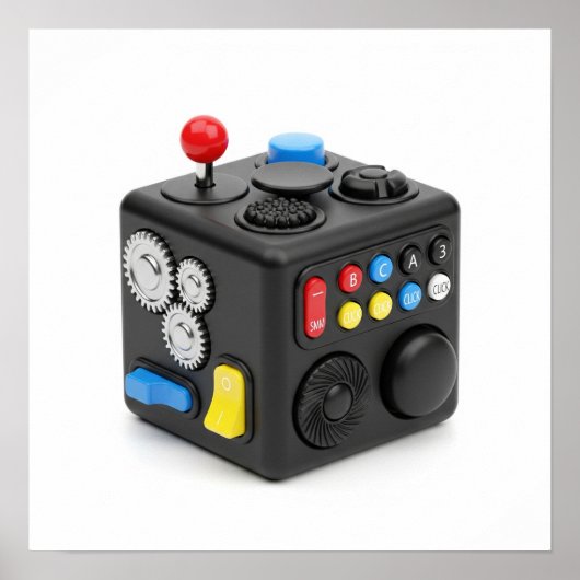 Fidget Cube Stress Toy Poster (Vorne)
