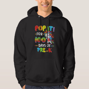 Fidget Pop Es 100. Tag der Pre-K Einhorn Kinder Ju Hoodie