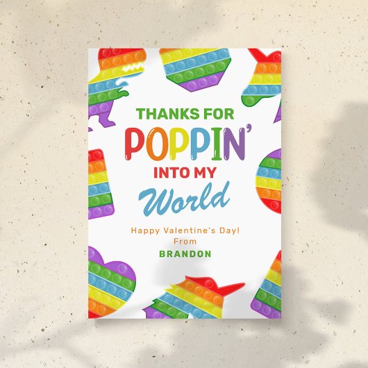 Fidget Poppin Kids Valentinstag Feiertagskarte