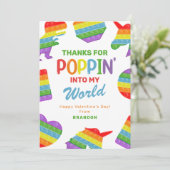 Fidget Poppin Kids Valentinstag Feiertagskarte (Stehend Vorderseite)