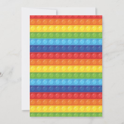 Fidget Spielzeug, Pop, Fidget Einladung mit Pop Es (Rückseite)