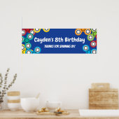 Fidget Spinner Birthday Party Banner Poster (Küche)