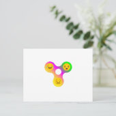 Fidget Spinner Emoji's Funny Gift Postkarte (Stehend Vorderseite)