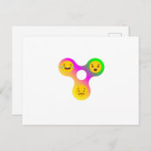 Fidget Spinner Emoji's Funny Gift Postkarte (Vorne/Hinten)