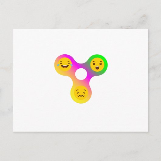 Fidget Spinner Emoji's Funny Gift Postkarte (Vorderseite)