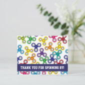 Fidget Spinner Geburtstagsparty Danke Postkarte (Stehend Vorderseite)