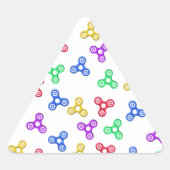 Fidget Spinners Dreieckiger Aufkleber (Vorderseite)