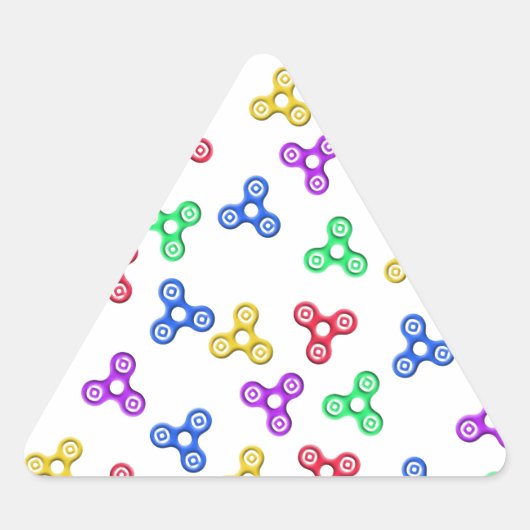 Fidget Spinners Dreieckiger Aufkleber (Vorderseite)