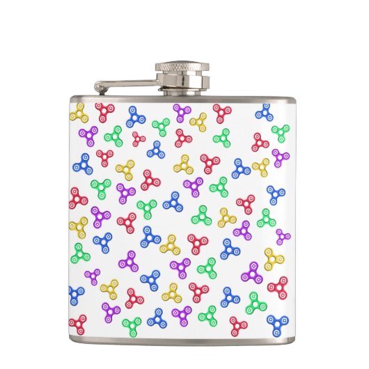 Fidget Spinners Flachmann (Vorderseite)