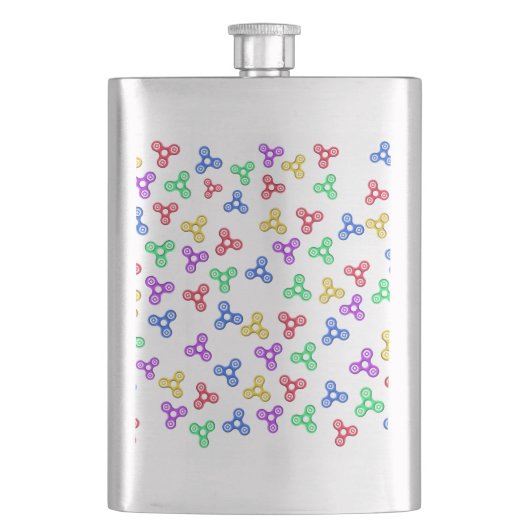 Fidget Spinners Flachmann (Vorderseite)