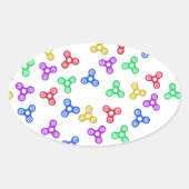 Fidget Spinners Ovaler Aufkleber (Vorderseite)