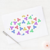 Fidget Spinners Ovaler Aufkleber (Umschlag)